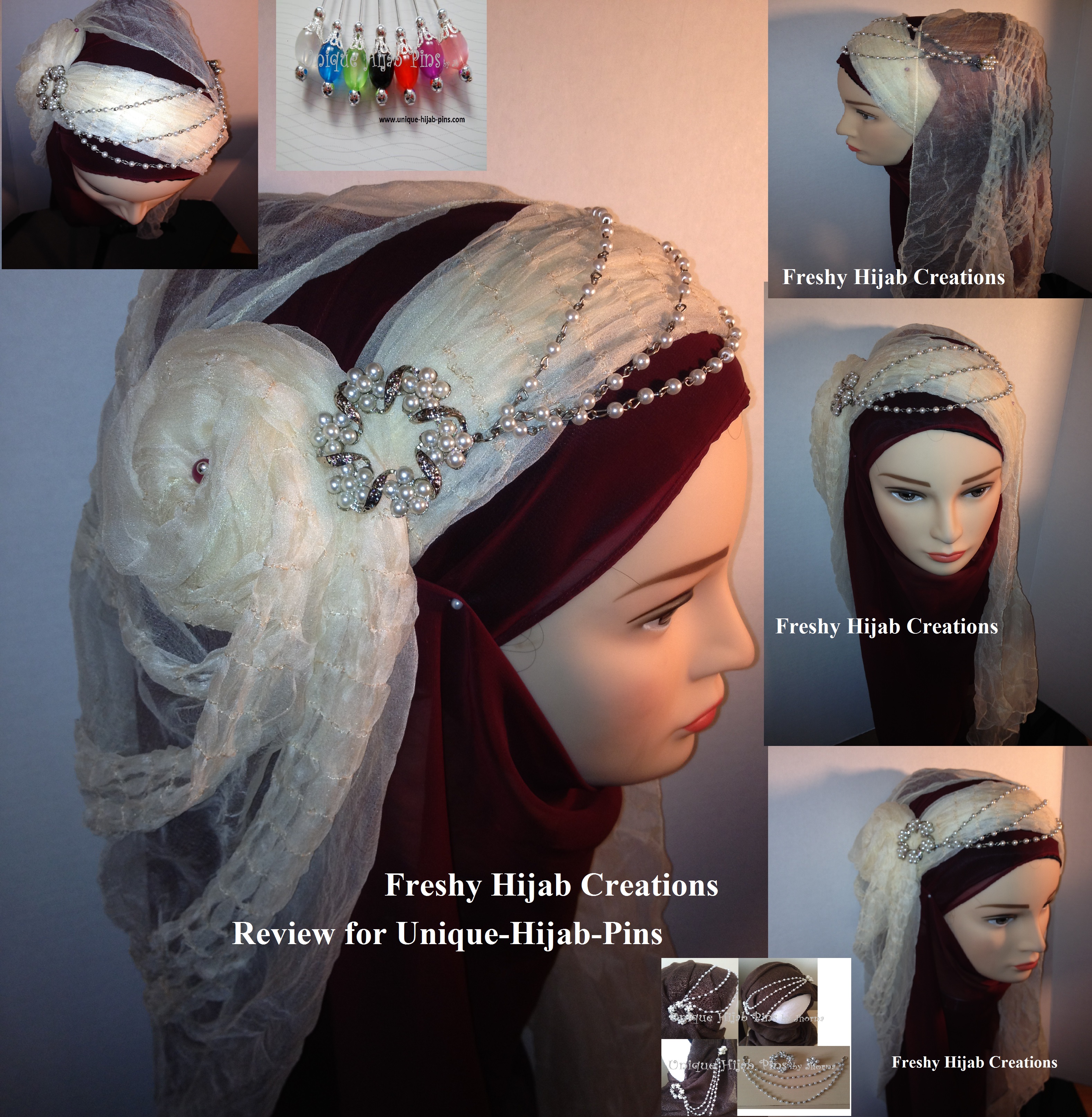 Headpieces by Unique-Hijab-pins  freshyhijabstyles